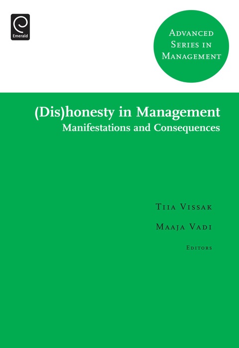 Cover image for book (Dis)honesty in Management