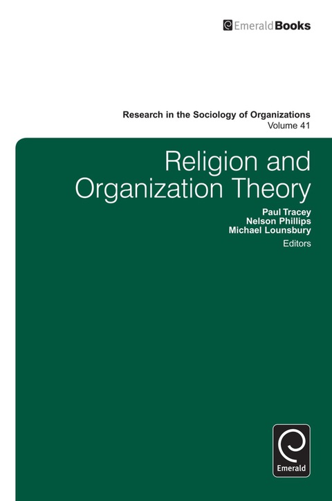 Cover image for book Religion and Organization Theory