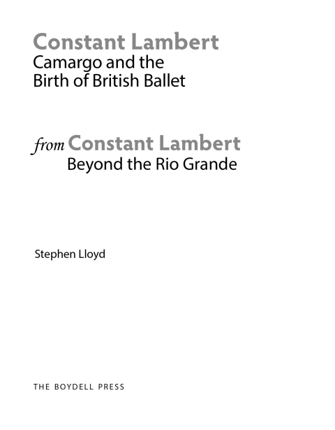 Cover image for book Constant Lambert