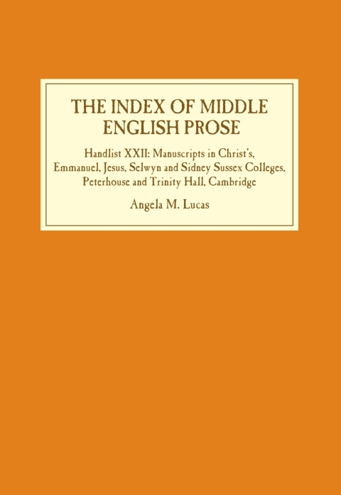Cover image for book The Index of Middle English Prose