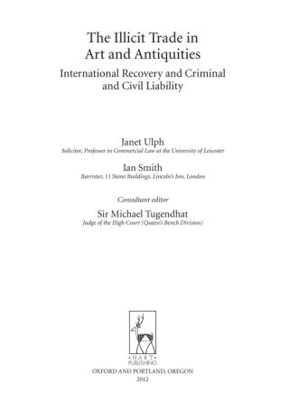 The Illicit Trade in Art and Antiquities