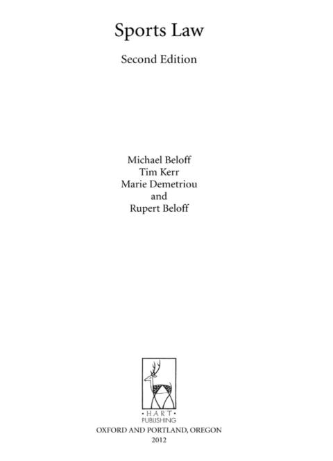 Cover image for book Sports Law