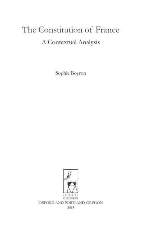 Cover image for book The Constitution of France