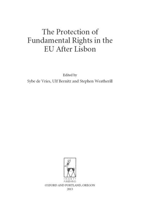Cover image for book The Protection of Fundamental Rights in the EU After Lisbon