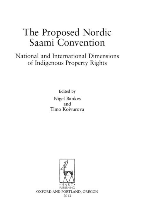 Cover image for book The Proposed Nordic Saami Convention