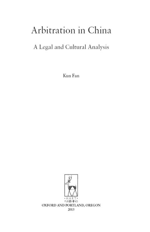 Cover image for book Arbitration in China