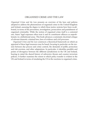Organised Crime and the Law