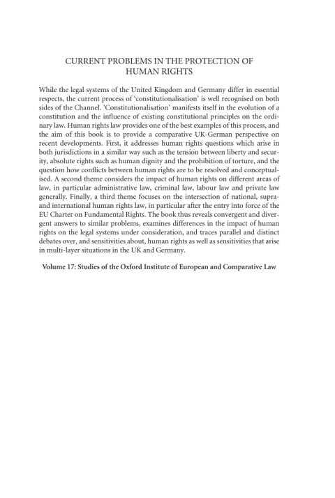 Cover image for book Current Problems in the Protection of Human Rights