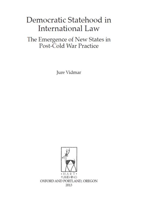Cover image for book Democratic Statehood in International Law