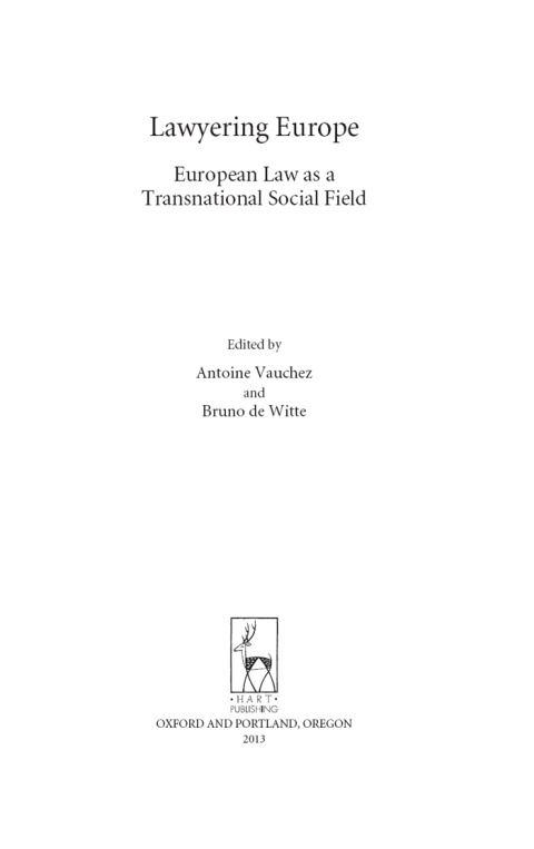 Cover image for book Lawyering Europe