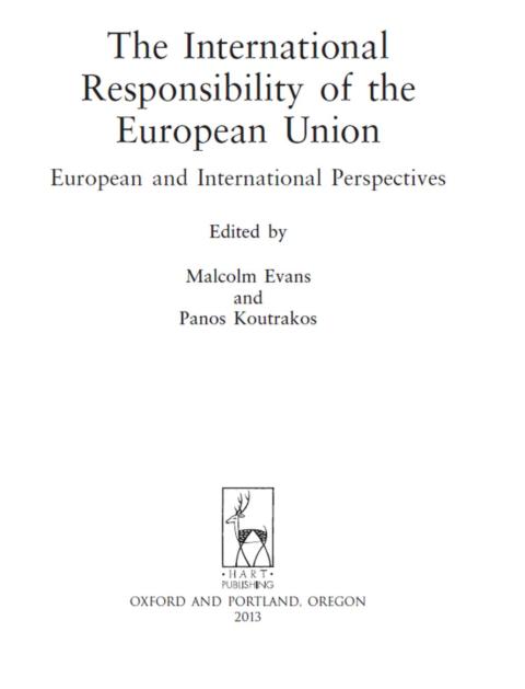 Cover image for book The International Responsibility of the European Union