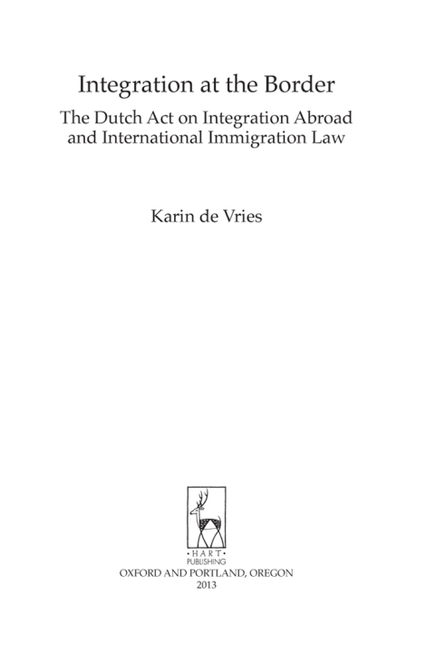 Cover image for book Integration at the Border