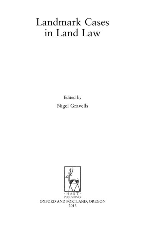 Cover image for book Landmark Cases in Land Law