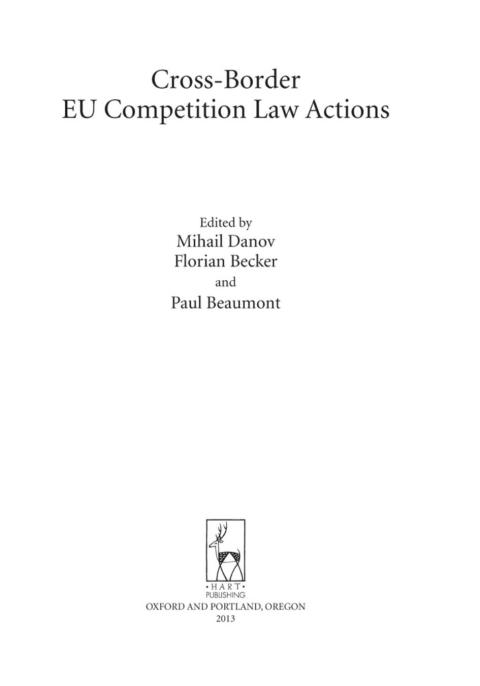 Cover image for book Cross-Border EU Competition Law Actions