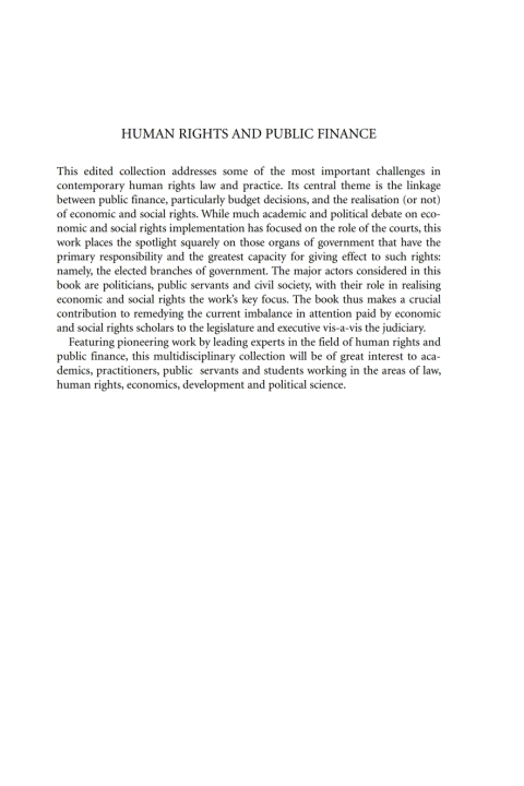 Cover image for book Human Rights and Public Finance