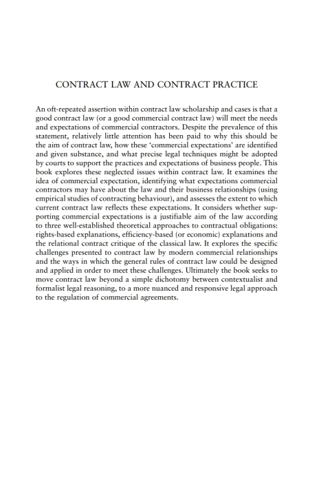 Cover image for book Contract Law and Contract Practice