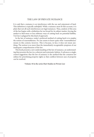 The Law of Private Nuisance