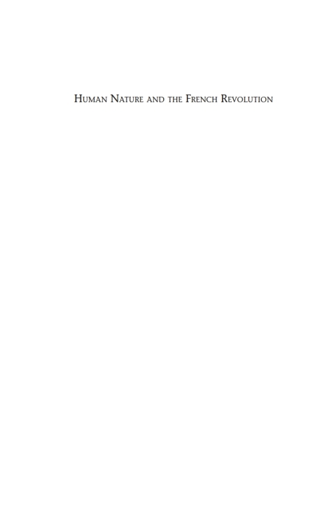 Cover image for book Human Nature and the French Revolution