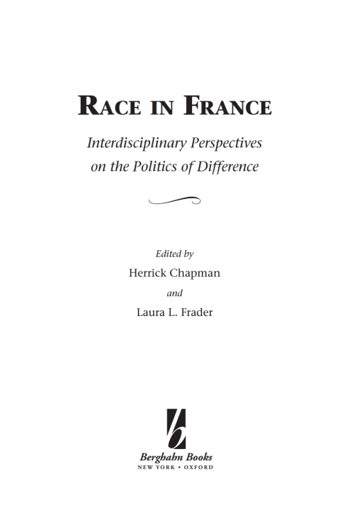 Cover image for book Race in France