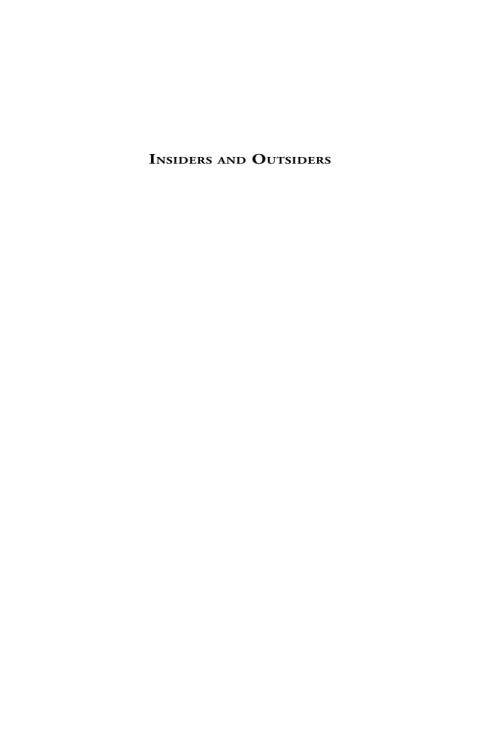 Cover image for book Insiders and Outsiders