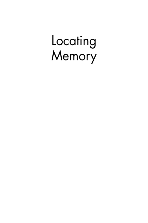 Cover image for book Locating Memory