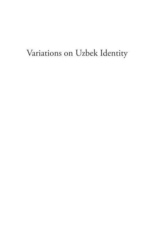 Cover image for book Variations on Uzbek Identity