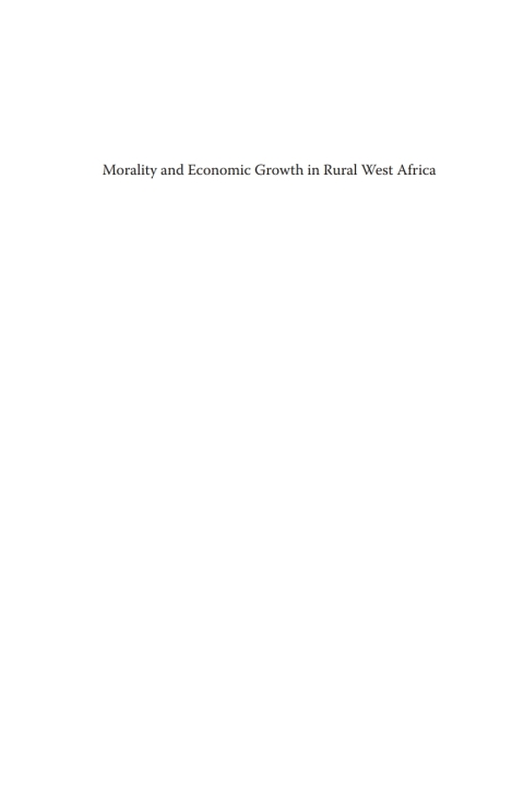 Cover image for book Morality and Economic Growth in Rural West Africa