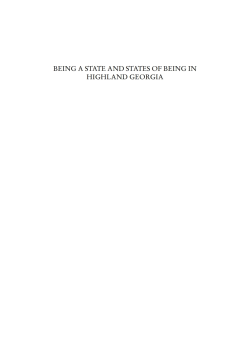 Cover image for book Being a State and States of Being in Highland Georgia
