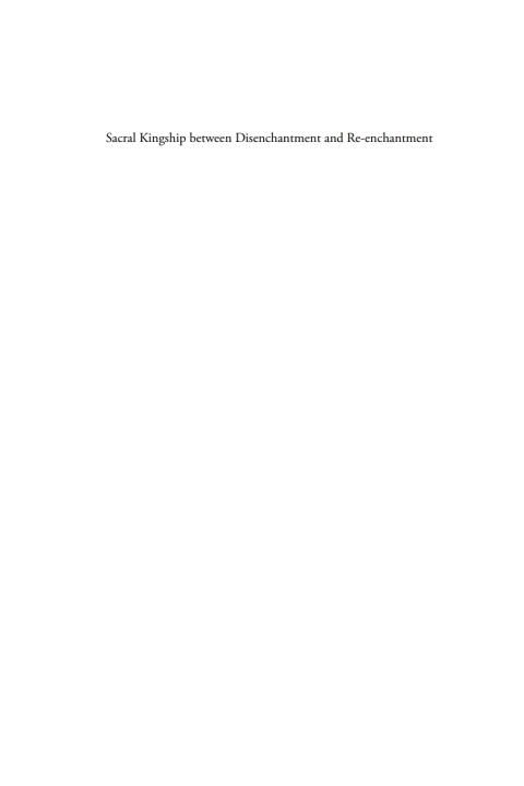 Cover image for book Sacral Kingship Between Disenchantment and Re-enchantment