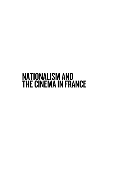 Cover image for book Nationalism and the Cinema in France