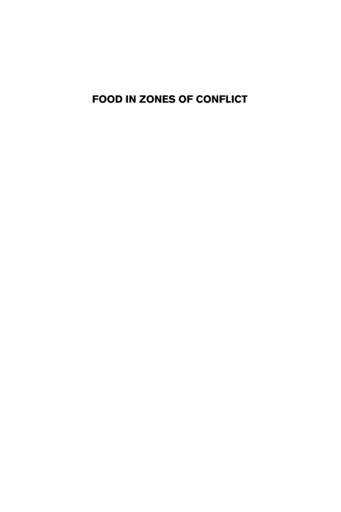 Cover image for book Food in Zones of Conflict