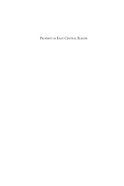 Cover image for book Property in East Central Europe