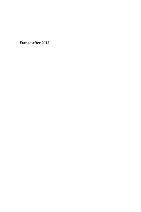 Cover image for book France After 2012