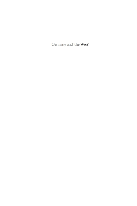 Cover image for book Germany and 'The West'
