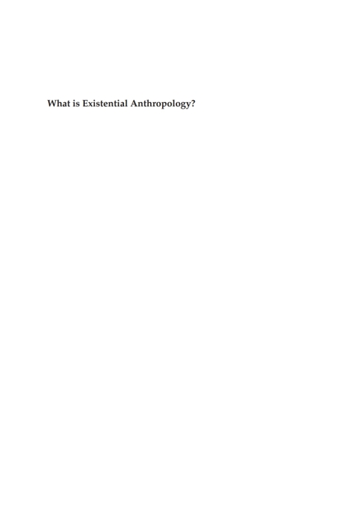 Cover image for book What Is Existential Anthropology?
