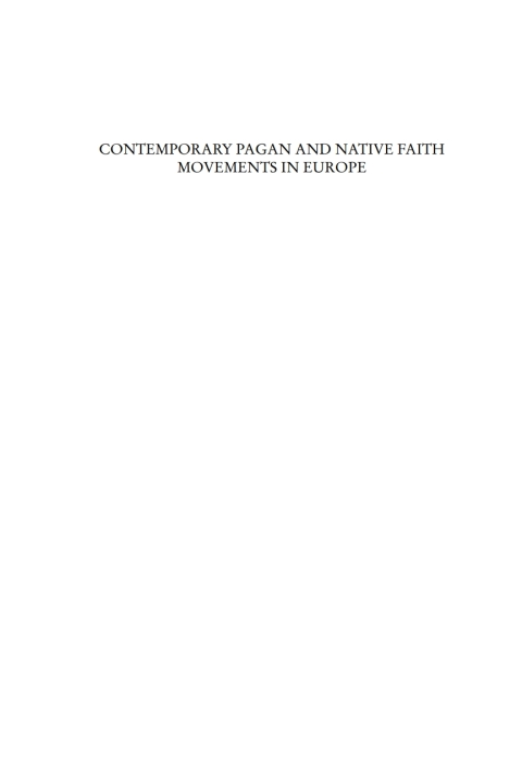 Cover image for book Contemporary Pagan and Native Faith Movements in Europe