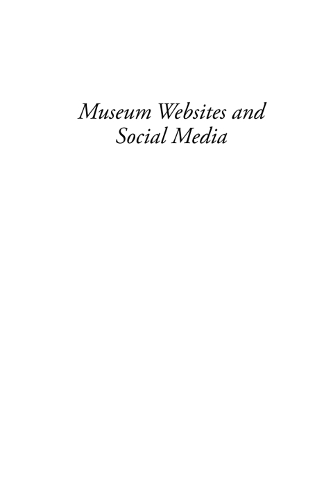 Cover image for book Museum Websites and Social Media