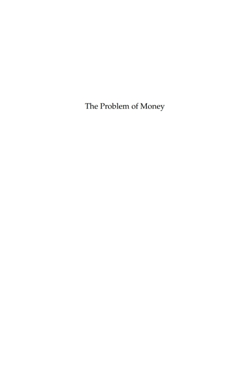 Cover image for book The Problem of Money