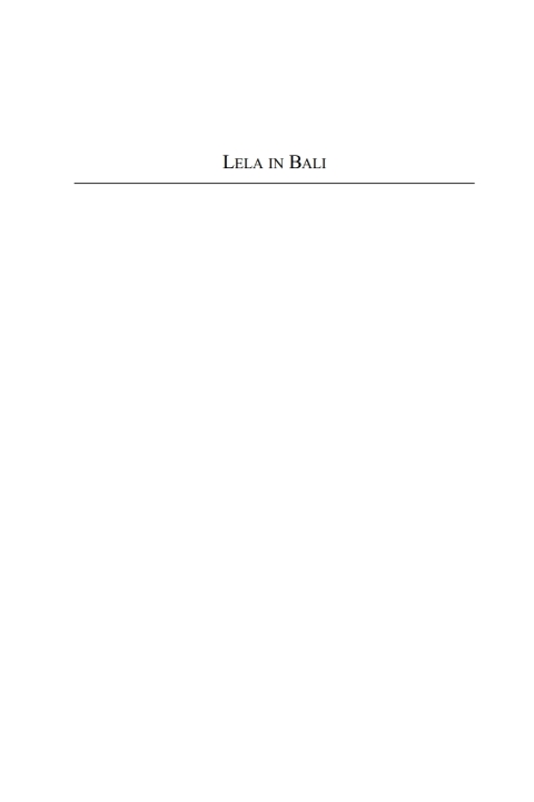 Cover image for book Lela in Bali