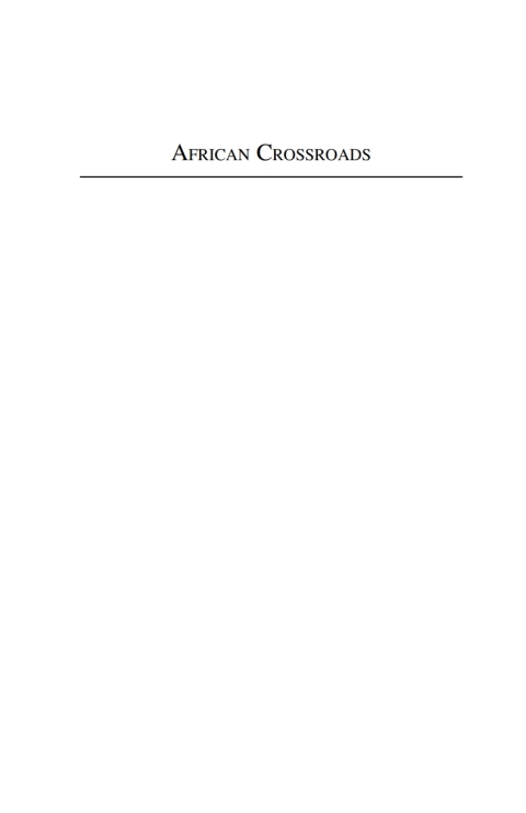 Cover image for book African Crossroads