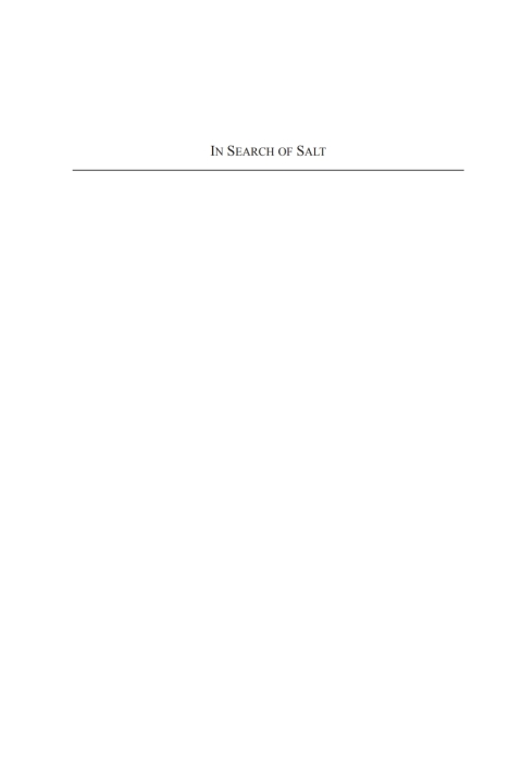 Cover image for book In Search of Salt