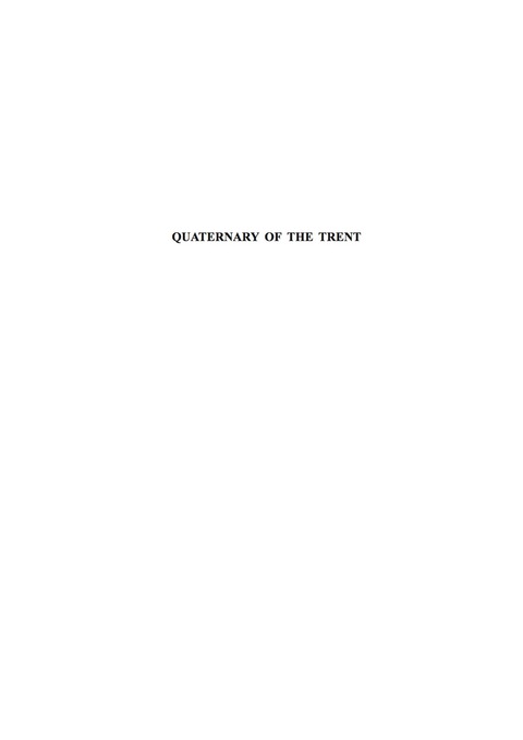 Cover image for book Quaternary of the Trent