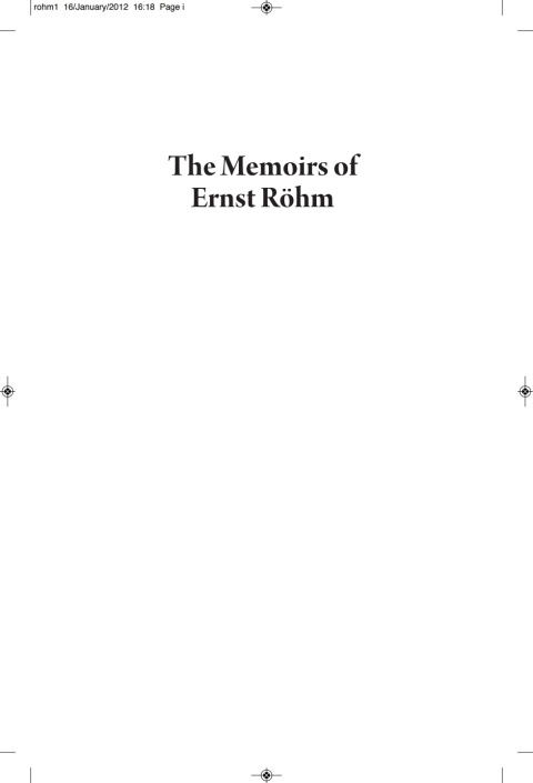 Cover image for book The Memoirs of Ernst Röhm
