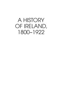 صورة الغلاف: A History of Ireland, 1800–1922 1st edition 9781783080366