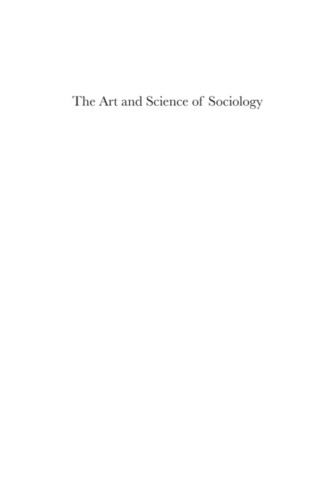 Cover image for book The Art and Science of Sociology