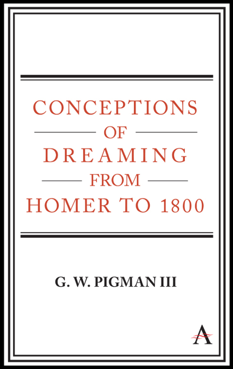 Cover image for book Conceptions of Dreaming from Homer to 1800