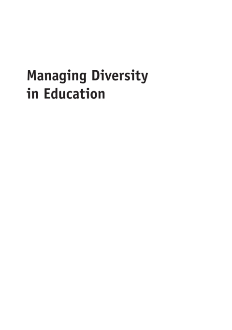 Cover image for book Managing Diversity in Education