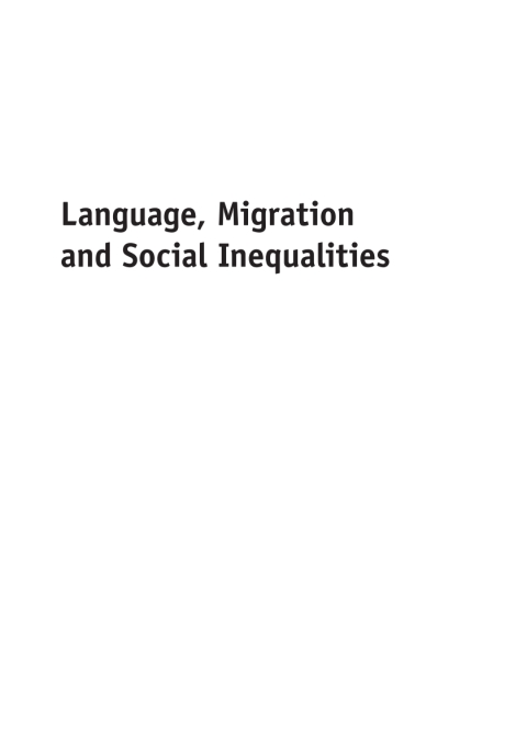 Cover image for book Language, Migration and Social Inequalities