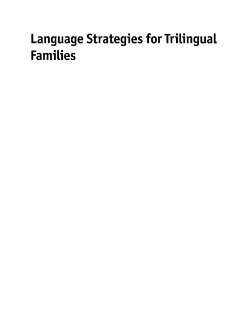 Cover image for book Language Strategies for Trilingual Families