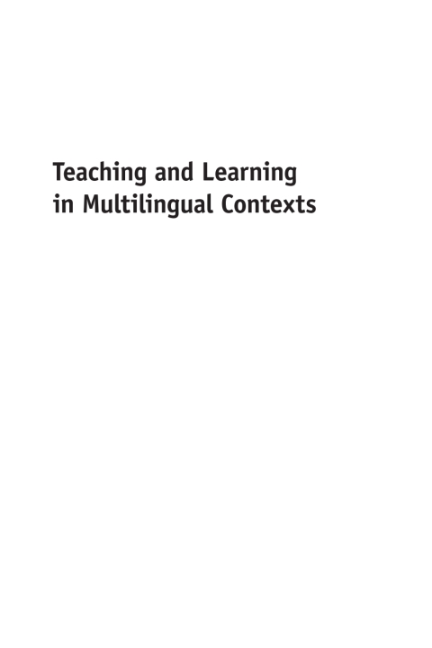Cover image for book Teaching and Learning in Multilingual Contexts
